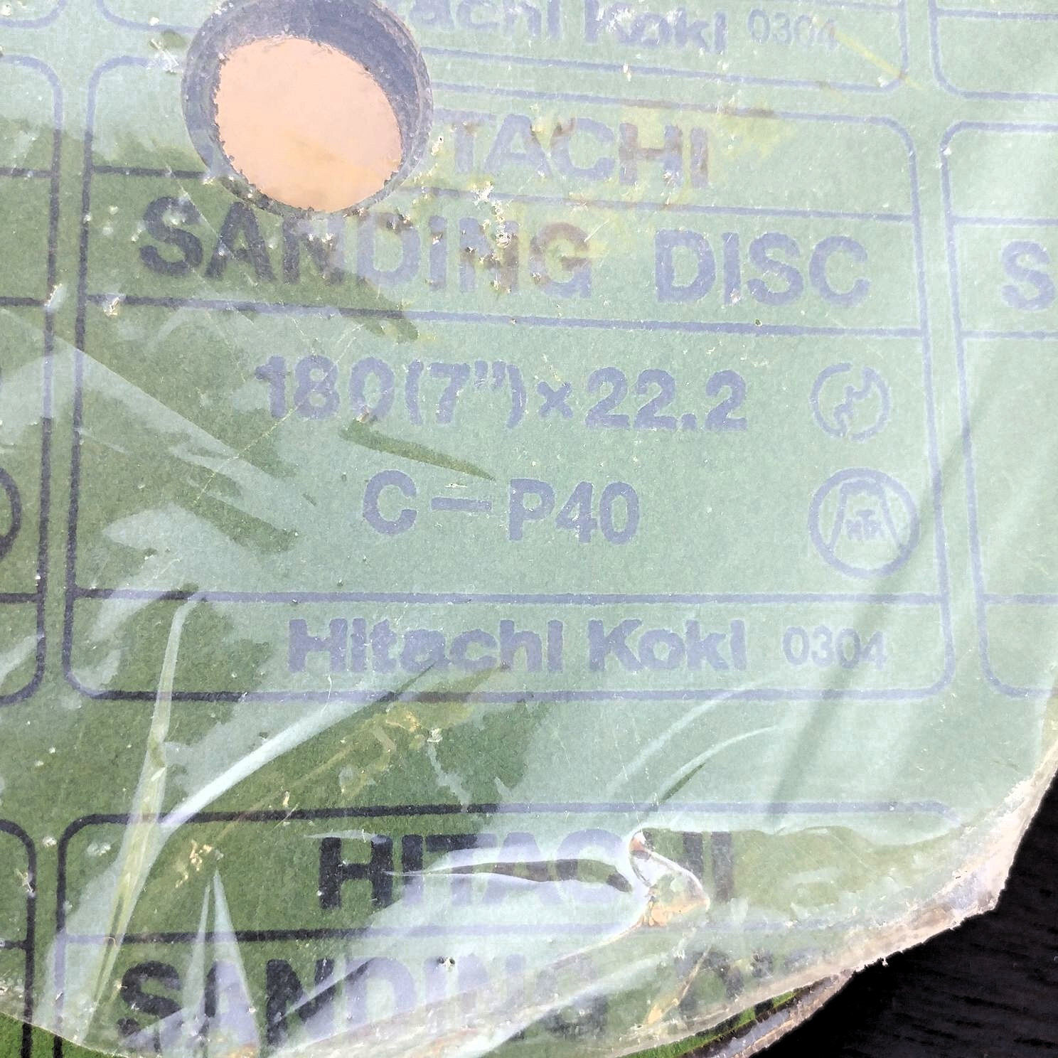 Hitachi Sander S18SA OEM Replacement Sanding Discs 7″ CP40 Grit 10-pack 314089