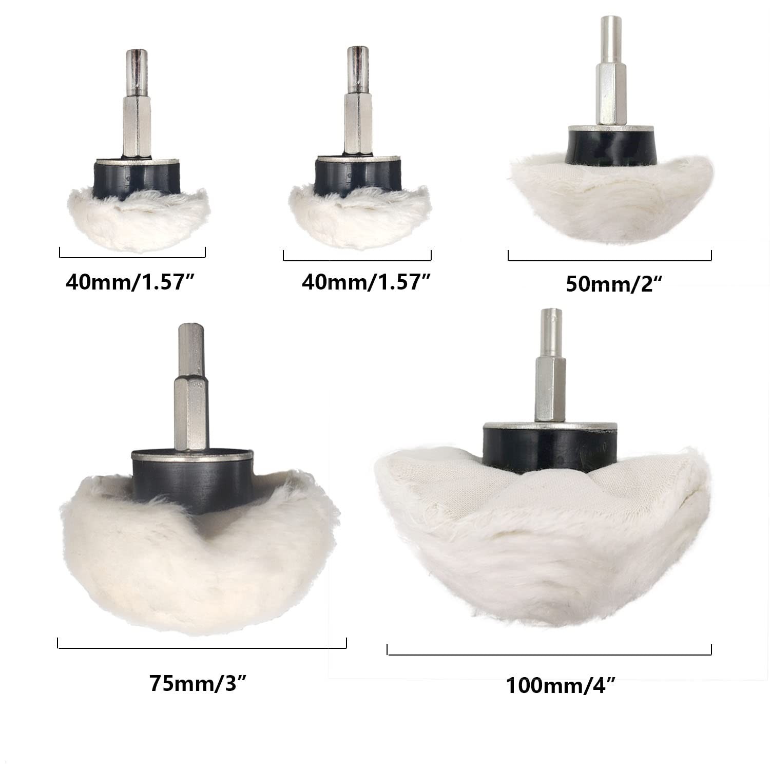 11 pcs Buffing Wheel for Drill, Buffing Pad Polishing Wheel Kits, Wheel Shape…