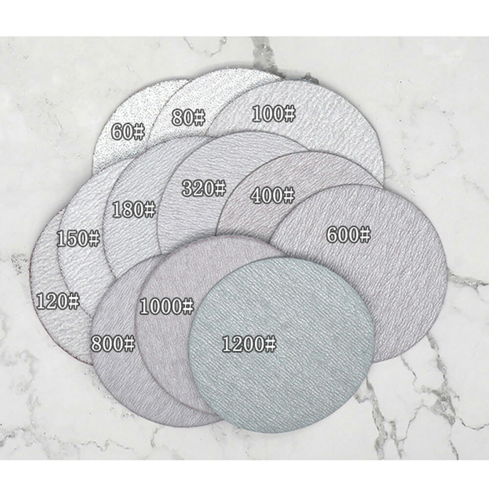75mm Hook & Loop Sanding Disc 60-1200 Grit White Sandpaper Pads Orbital 3 inch