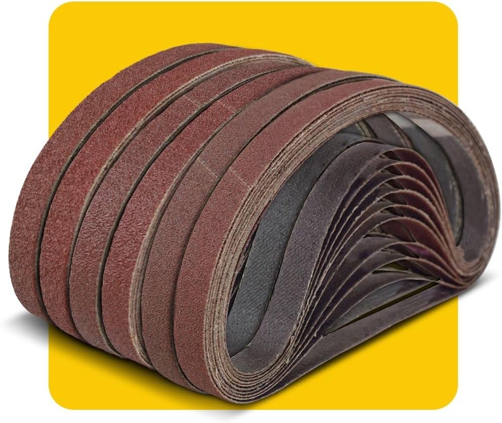Aluminum Oxide Sanding Belts – 1/2×18, 60-Piece Grit Set for All Projects