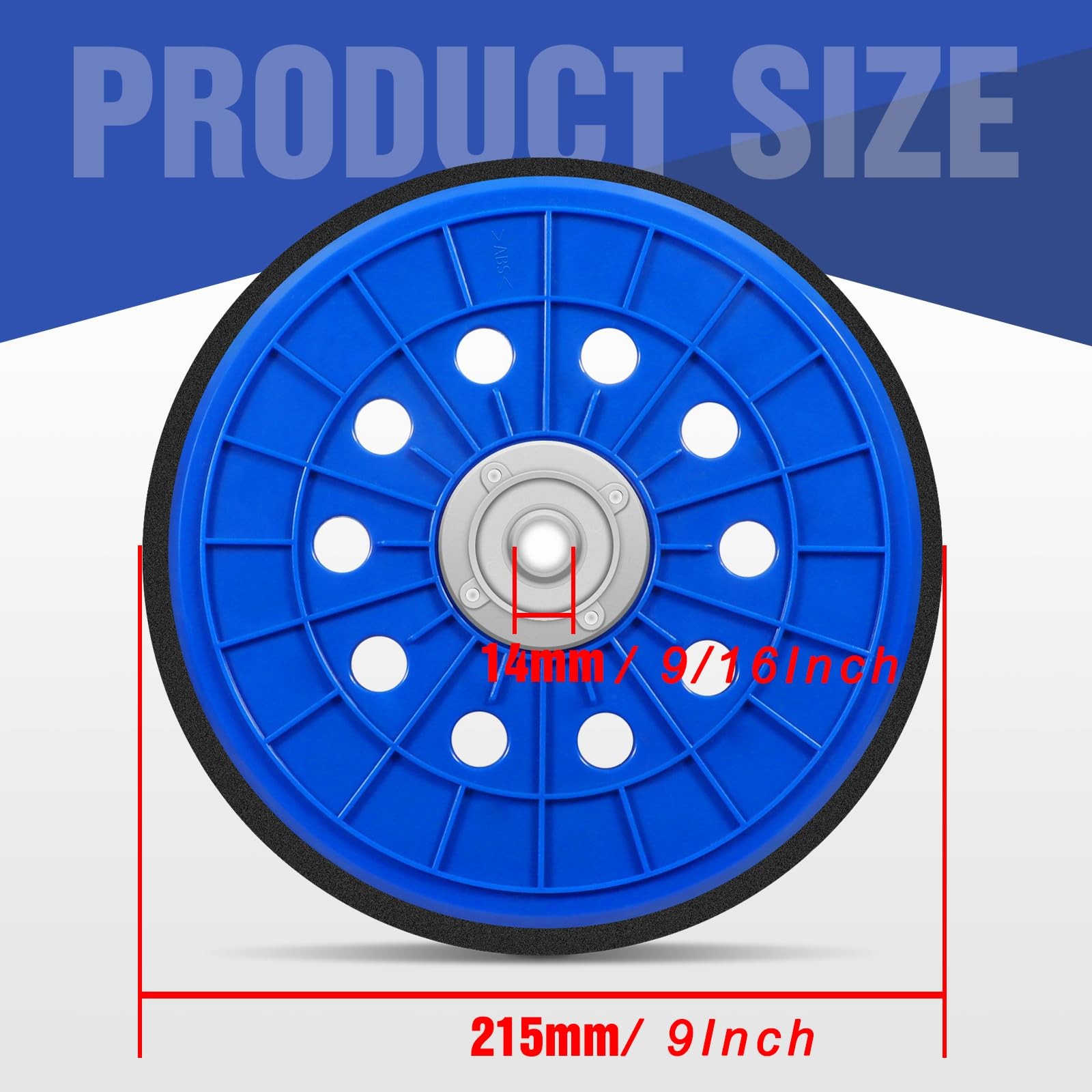 Awutzut Drywall Sander Backing Pad 9 inch 10 Holes 9 inches, Blue