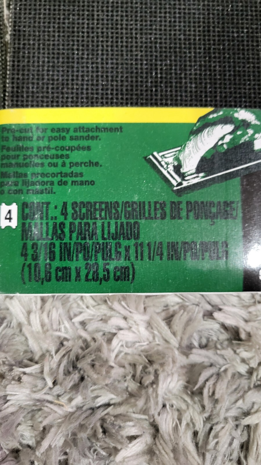 3M Coarse 100-Grit Screen Sandpaper 4.1875-in x 11.25-in L (4 PK) LOT OF 5