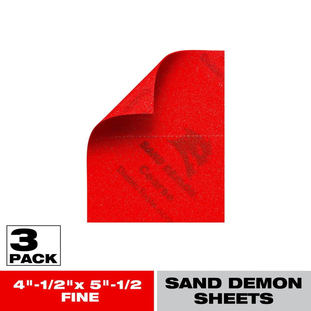 4-1/2 In. X 5-1/2 In. Sand Demon Fine Grit Double-Sided Reusable Hand Sanding Sh