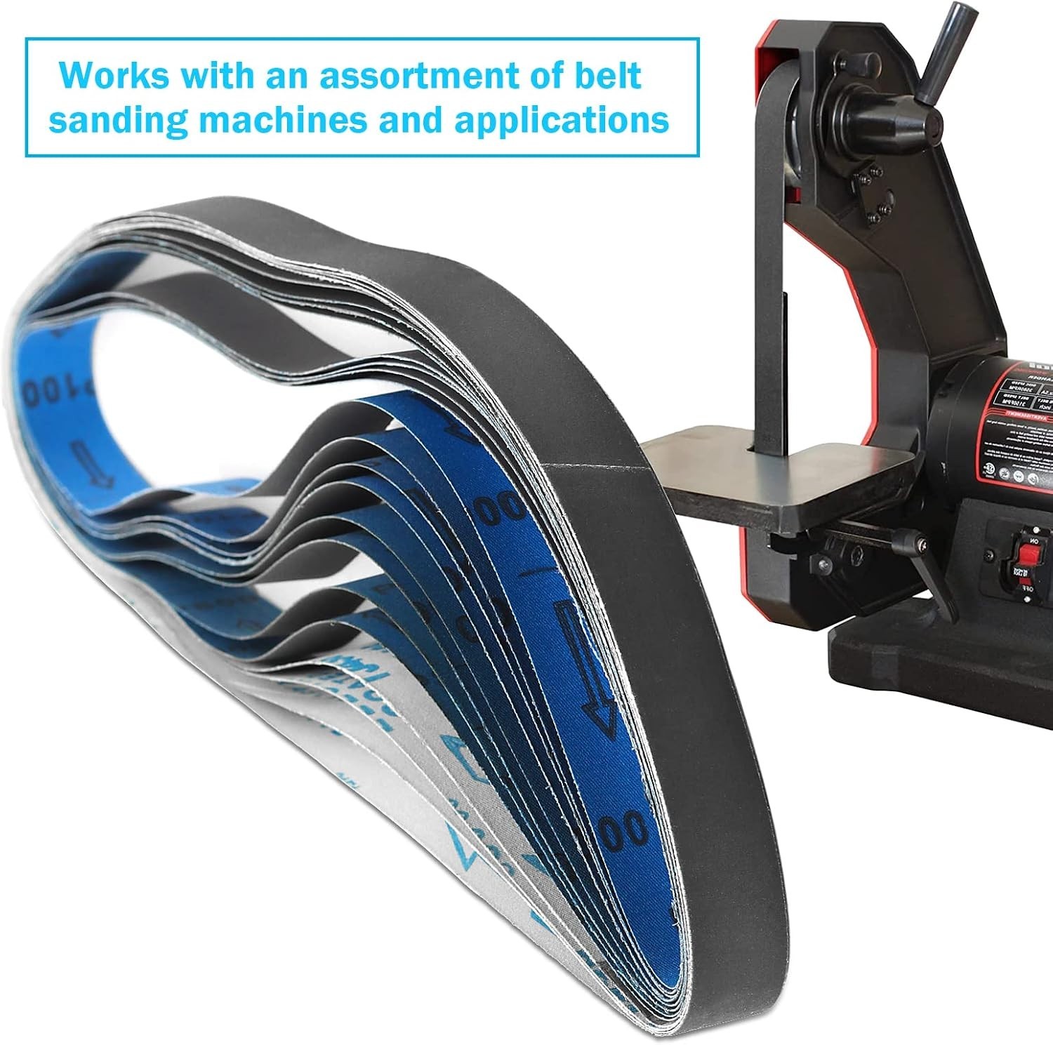 Versatile 2×42 Inch Silicon Carbide Sanding Belts – Assorted 600/800/1000 Grits