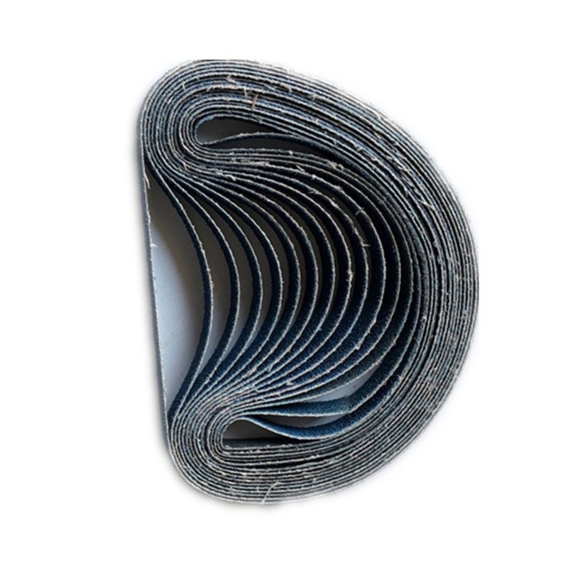 10PCS 20mmx520mm Blue Zircon Belts Polishing Belt for Accuracy Sanding Tasks