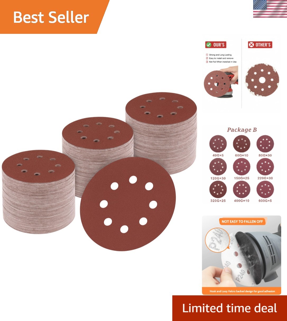 Complete 170PCS Sanding Disc Set: 5-Inch for Random Orbital Sanders – All Grits