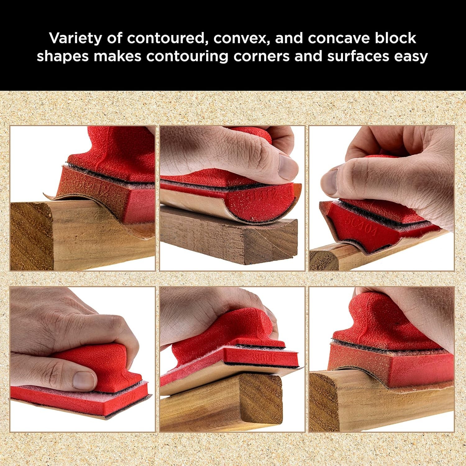 Pro Series Hand Sanding Block Set – 20-Piece with 40 Grits