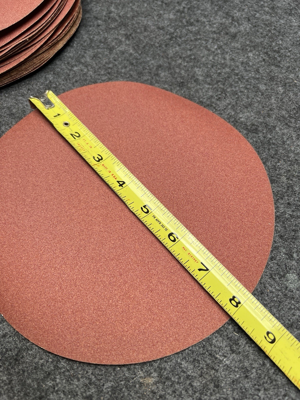 3M 241 120 Grit Sanding Disc Abrasive 8″ Round 35 Discs Red Non Self Adhesive