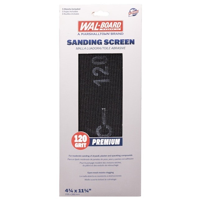 WAL-BOARD TOOLS Precut Drywall Sanding Screen Sandpaper 5 pk