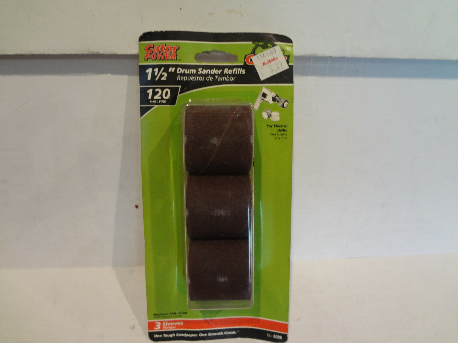 Gator Power 1-1/2″ Drum Sander Refills 120 Fine 3 sleeves
