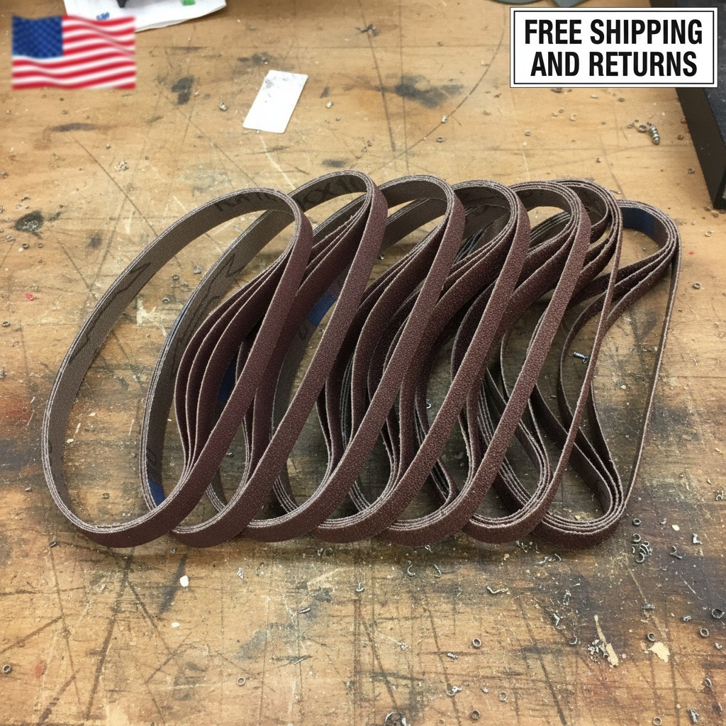 28 Pcs 1/2×18 Inch Sanding Belts Set – Assorted Grits for Wood and Metal