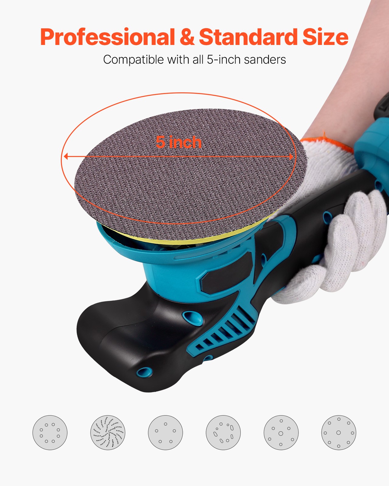 VEVOR 5-inch Mesh Abrasive Sanding Discs 50PCS Grit 80 120 80 240 320 Sandpapers