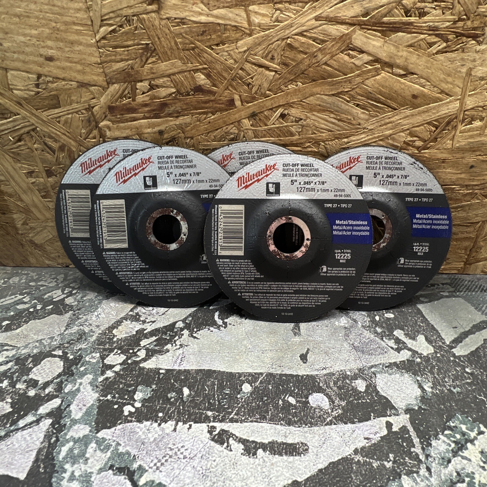 2 PACK Milwaukee 49-94-5005 Cutting Wheel 5 X .045 X 7/8 Type 27