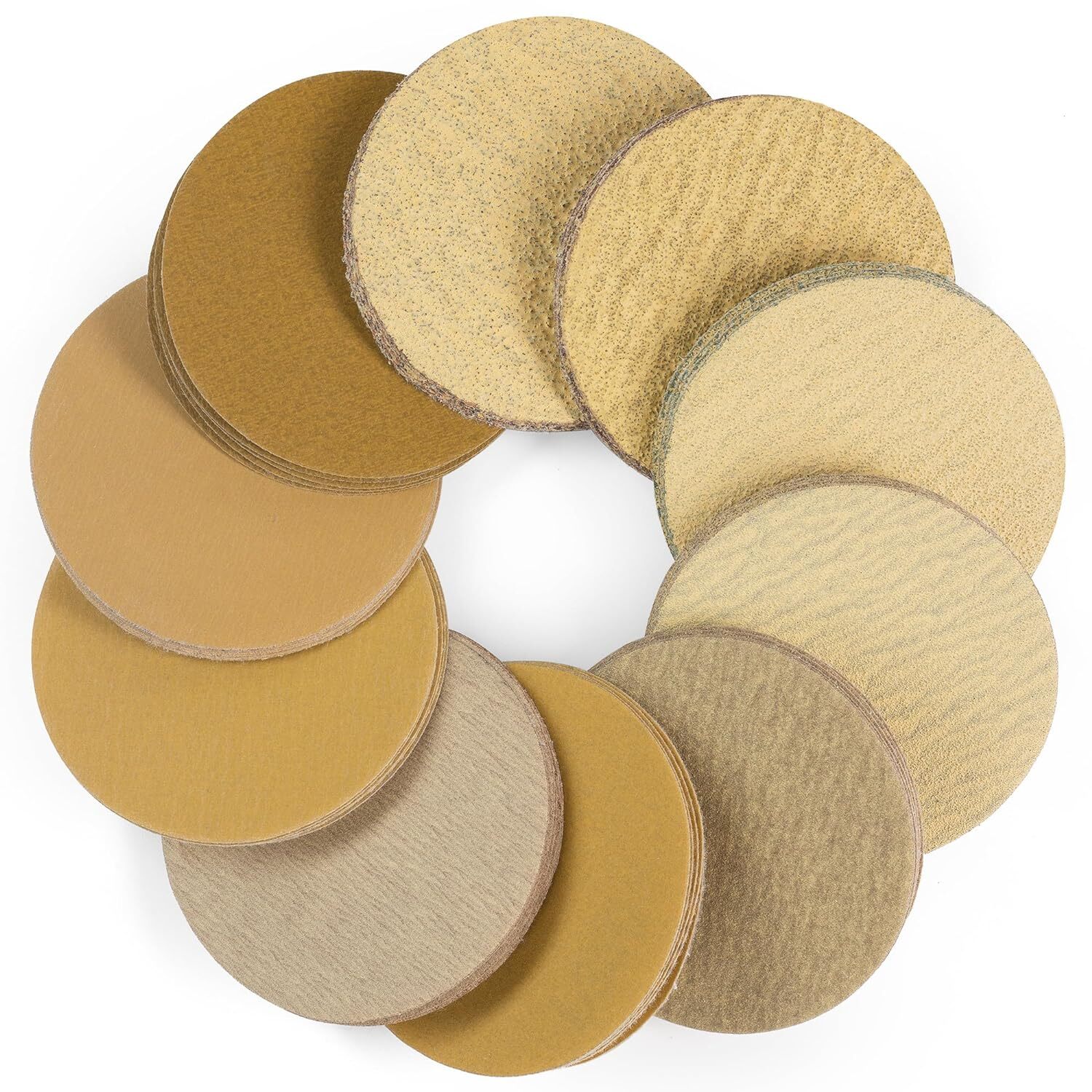50PCS 3 Inch Hook and Loop 40-1000 Grit Sanding Discs for Orbital Sander