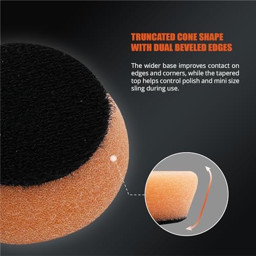 T40 Orange Mini Medium-Cut 1.3 Inch (32mm) 5Pcs Orange T40 Medium-Cut Pad