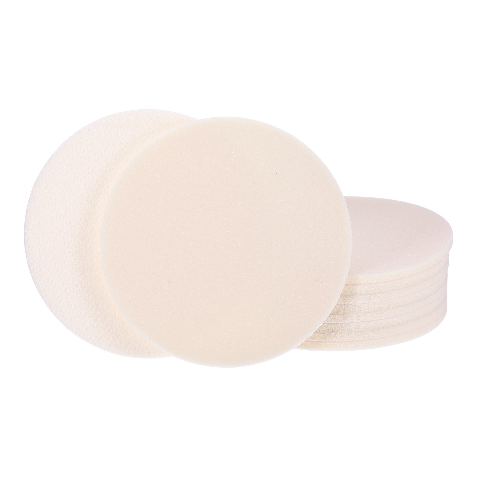10 Pcs 400 Grit 6 Inch Hook and Loop Sponge Sanding Disc for Sander, White