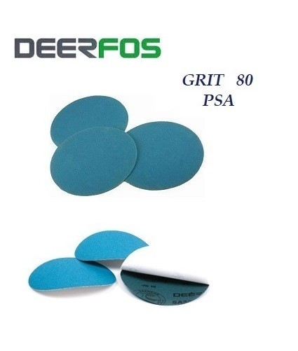 100 PCS DEERFOS 6″ SANDING DISC 80 GRIT SANDPAPER PSA SELF ADHESIVE SHEET