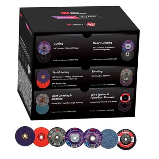 3M Grind Less Weld More Promo Kit 67115 – 4-1/2 in Discs – 16 Pieces 4.5-5 in