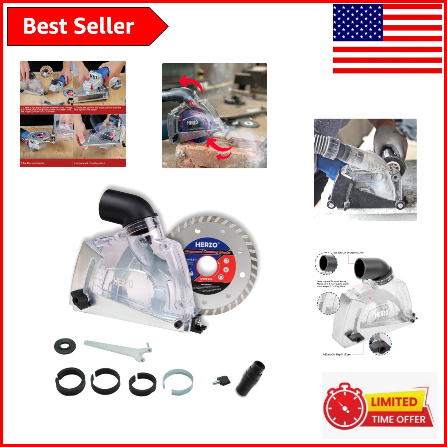 Cutting Dust Shroud for 4-1/2″ & 5″ Angle Grinders – Health & Safety