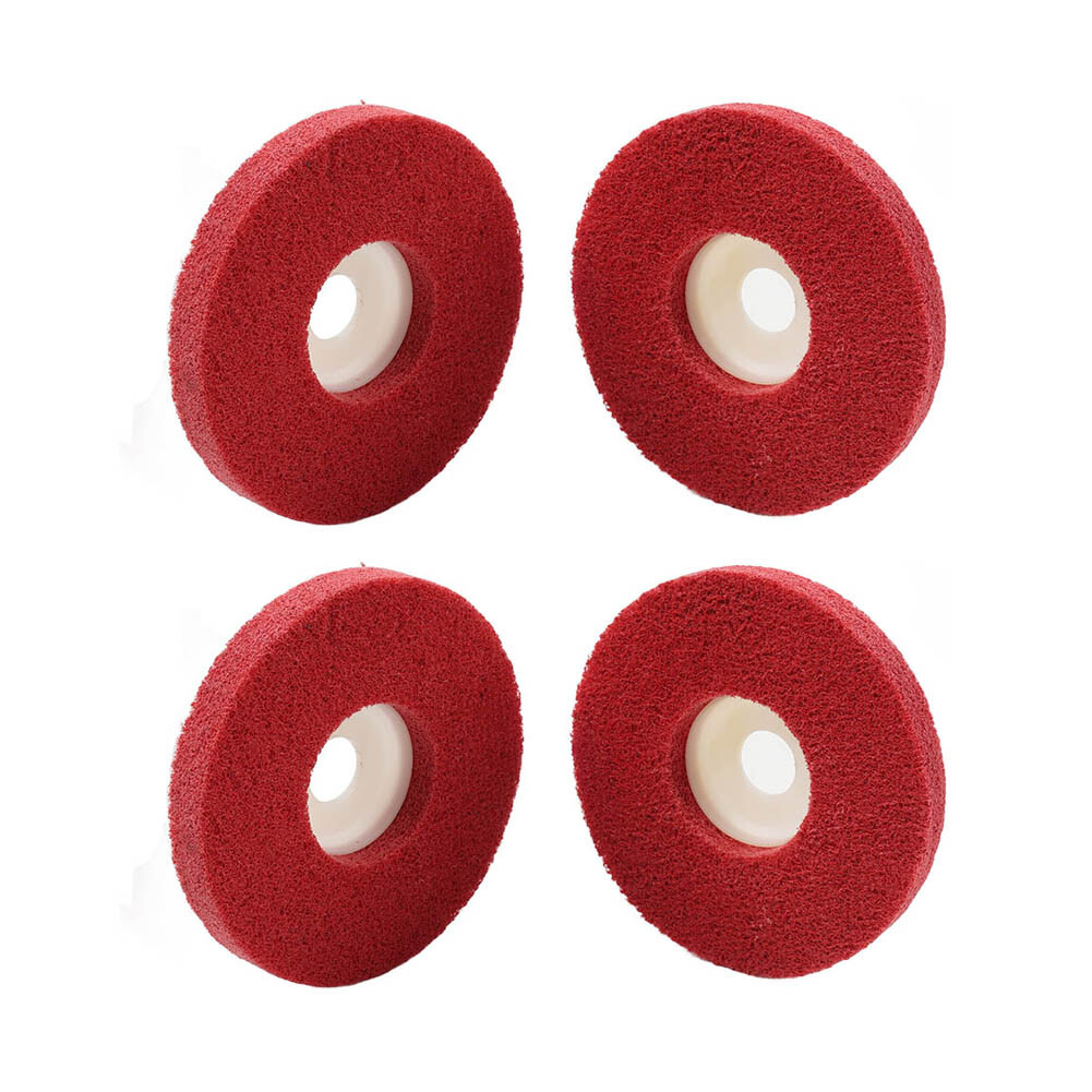2-10Pcs 4” Nylon Fiber Polishing Wheel Abrasive Buffing Disc For Angle Grinder