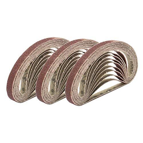 1/2 Inch x 18 Inch Sanding Belts, 40 Grits Aluminum Oxide Assorted Sizes
