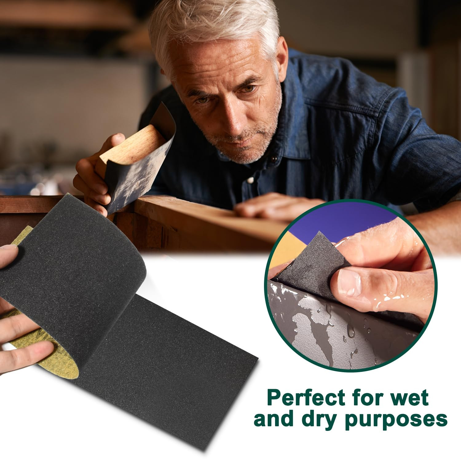 4000 Grit Wet Dry Sandpaper 9×3.6 – Ideal for Wood Metal Automotive Crafts