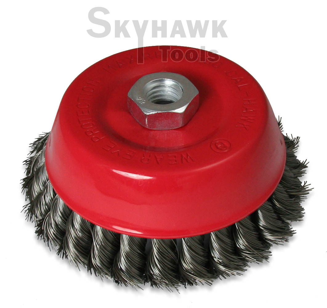 New 5″ x 5/8″ Knot-Type Fine Wire Cup Brush Fits 4-1/2″ Angle Grinder