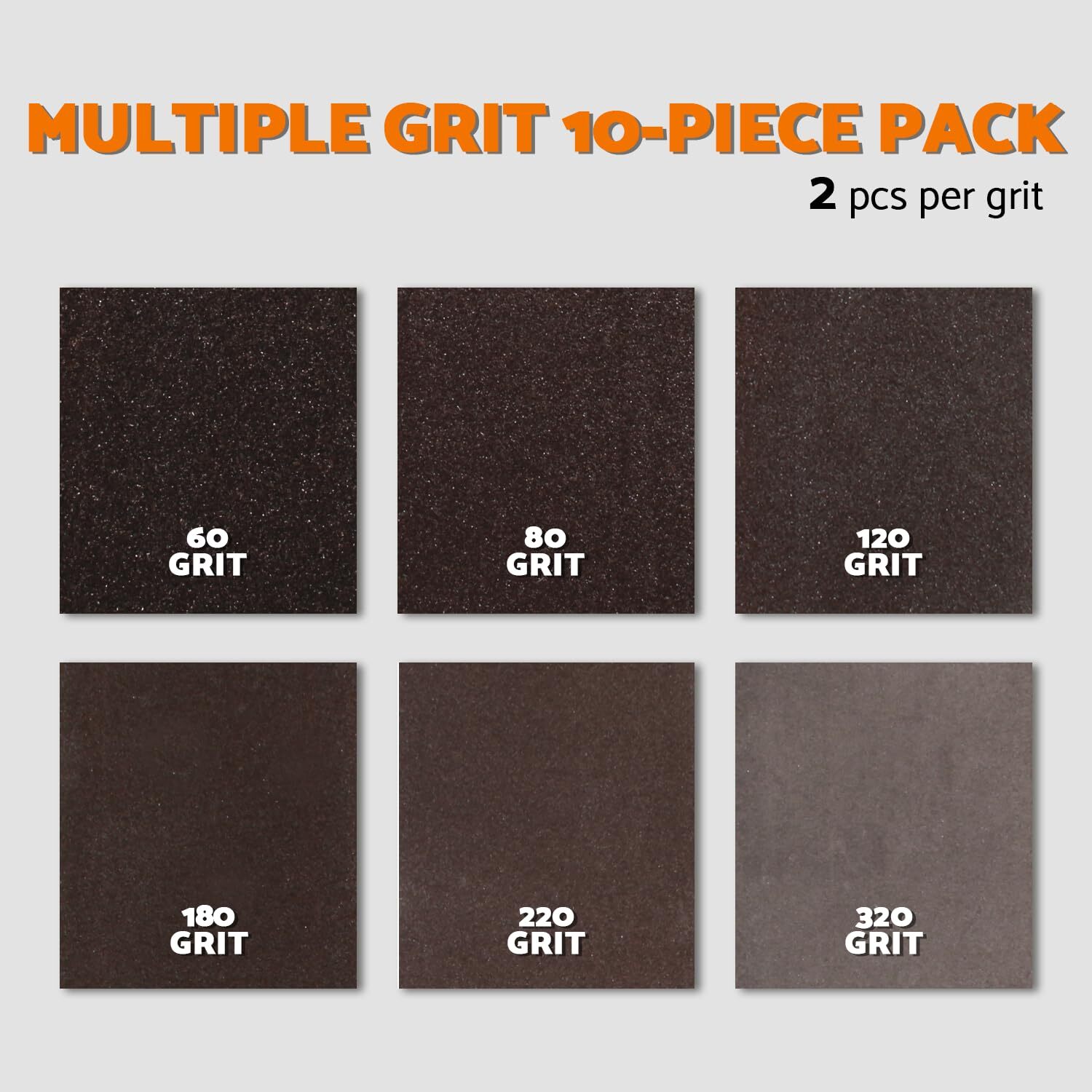 10PCS Sanding Block Sponge Set with Tack Cloth 60-320 Grit Wood Metal Drywall