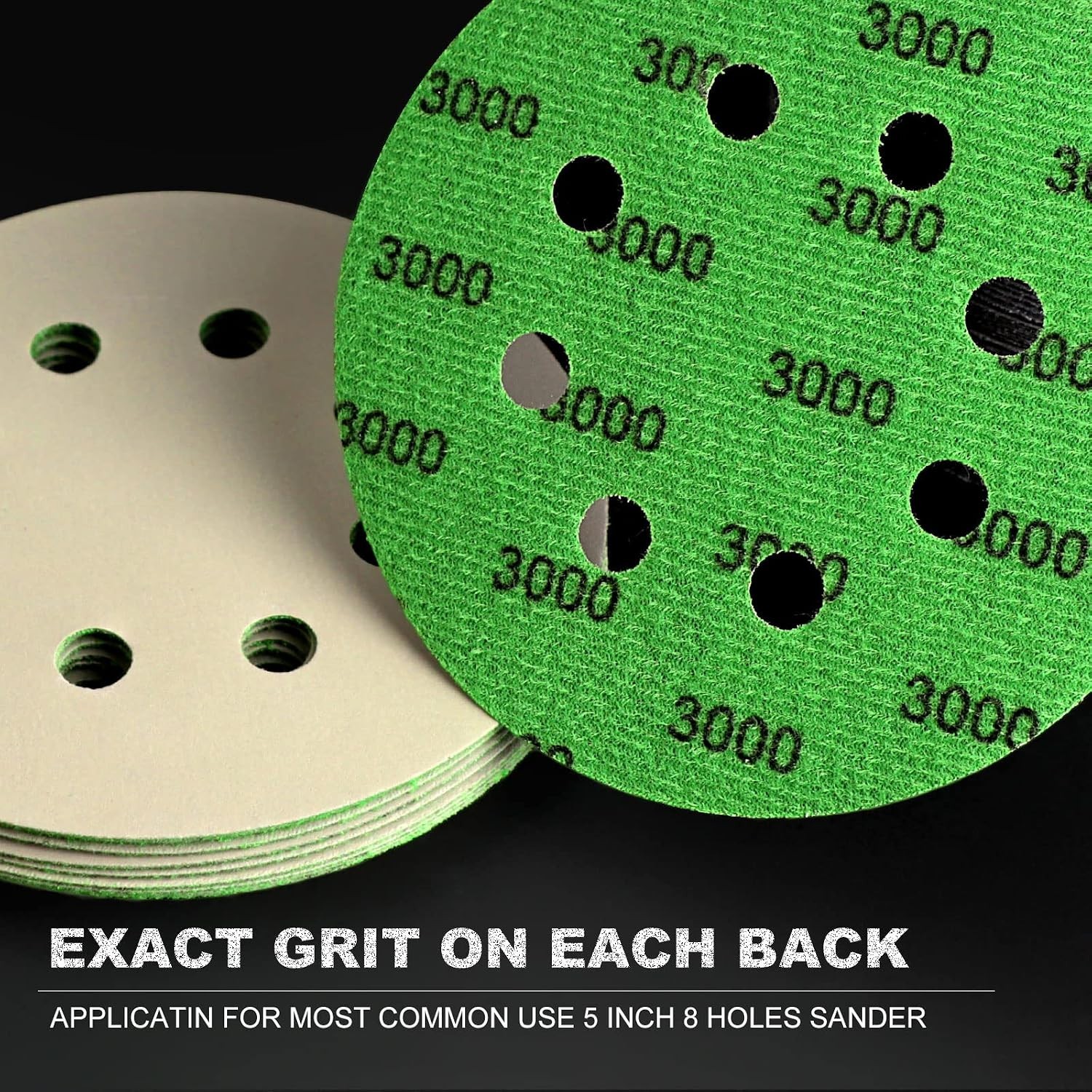Complete 120-Count Silicon Carbide Sanding Discs for Wet & Dry Use, 5 Inch