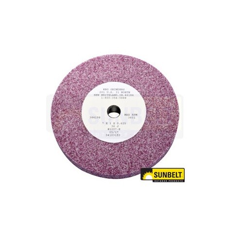 Mower Blade Grinder Sharpening Stone 5/8″ Center Hole 7″ Diameter, 46 Grit, Ruby