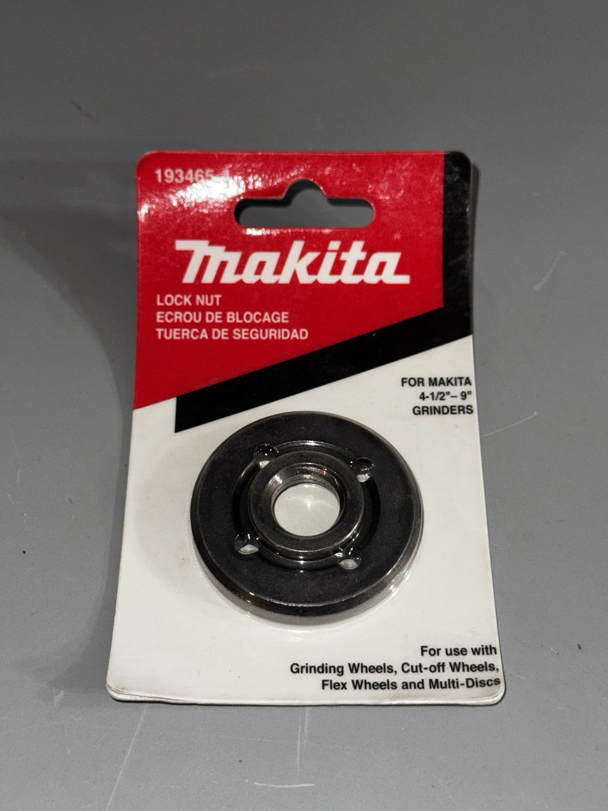 193465-4 Makita Lock Nut for 9005BZ 9005B 9503BH 9524NB 9527PB 9527NB 9015DB