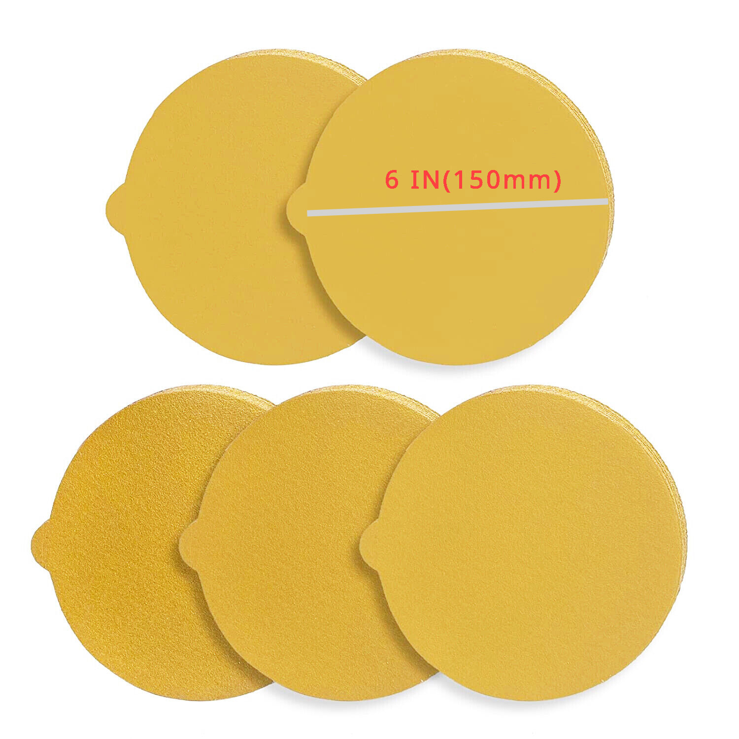 DA Sander Sandpaper 6 inch PSA Sanding Disc 40-1000 Grit Adhesive Back 50 Pack