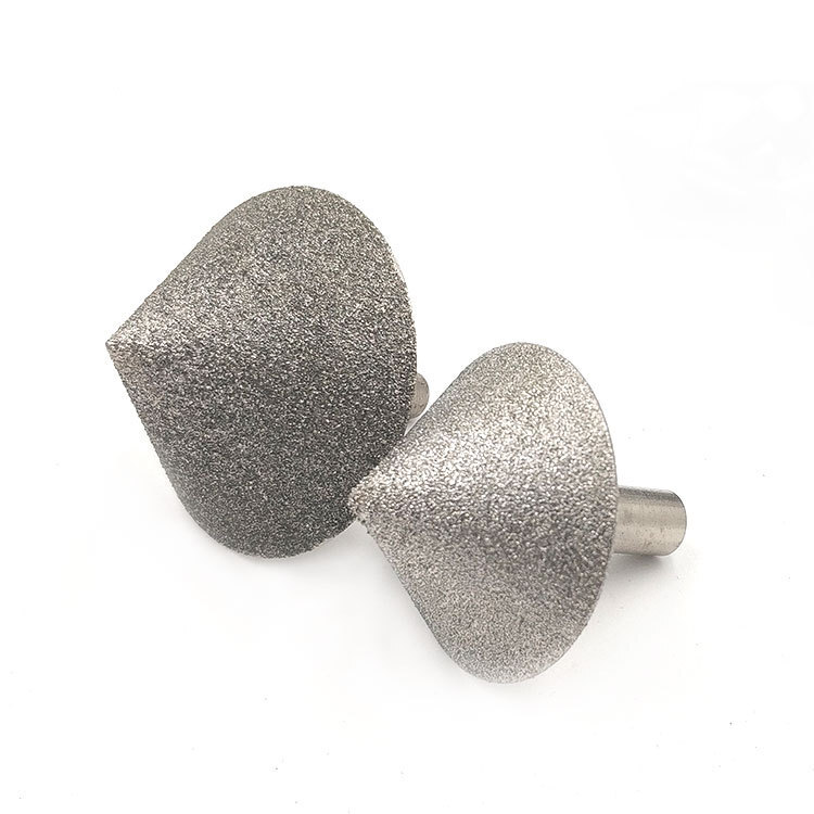 20-60mm Electroplated Diamond Chamfering Grinding Head Jade Glass Tile Polishing