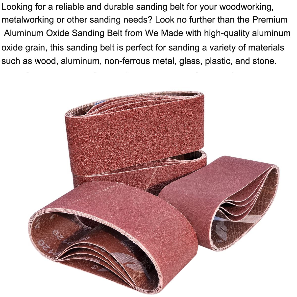 18 Pack 2-1/2 x 16 Inch Abrasive Sanding Belts Kit – 60 80 120 150 240 400 Gr…