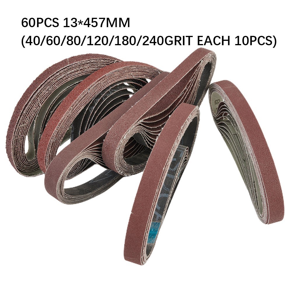 60pcs Abrasive Belts 40-240 Grits For Power Files Bd 280
