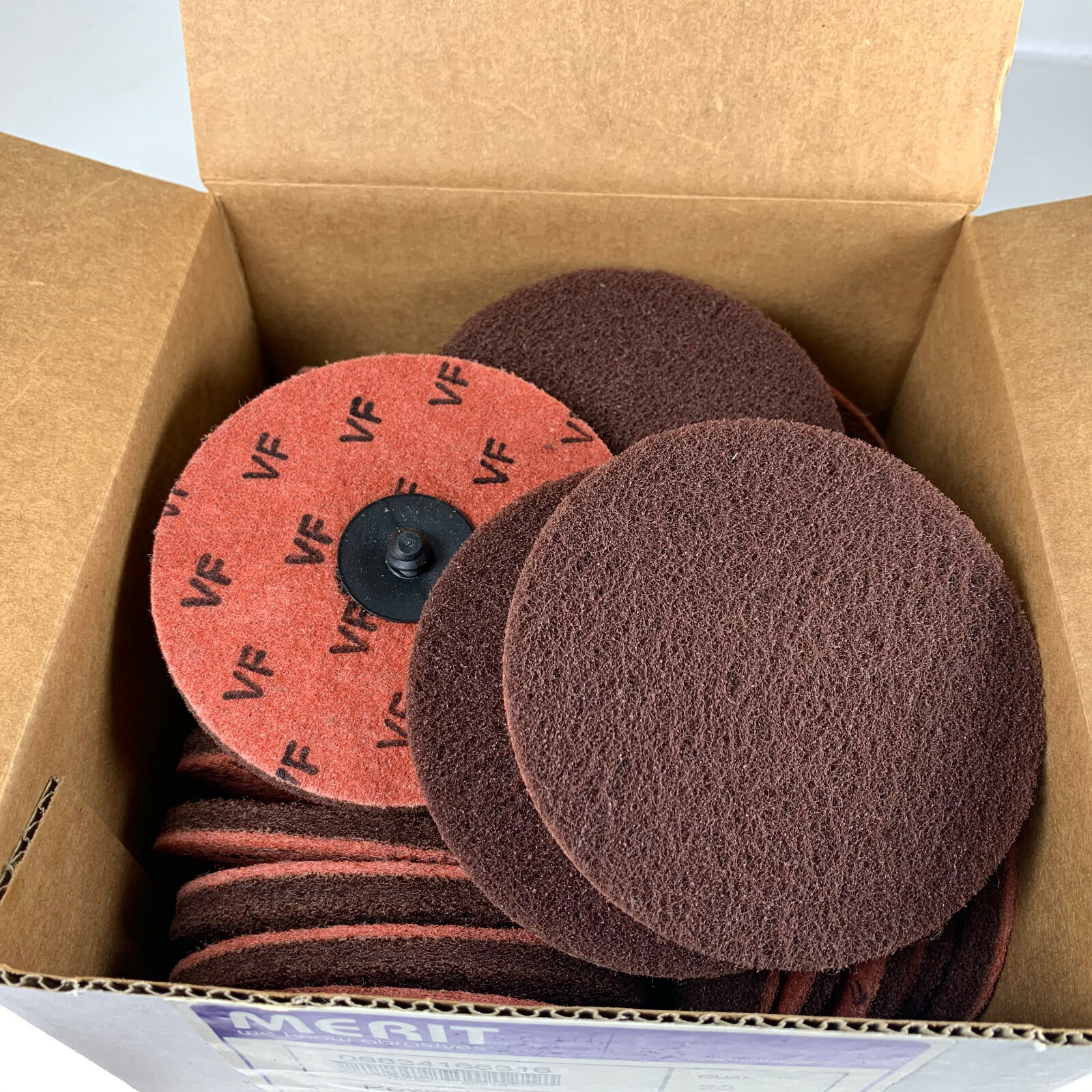 Merit Powerlock 4″ Buffing Disc QC Type 3 Very Fine 08834166316 QTY (25)