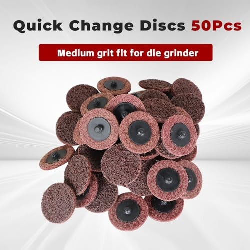 50Pcs 2 Inch Maroon Quick Change Surface Prep Conditioning Discs, 2 inches