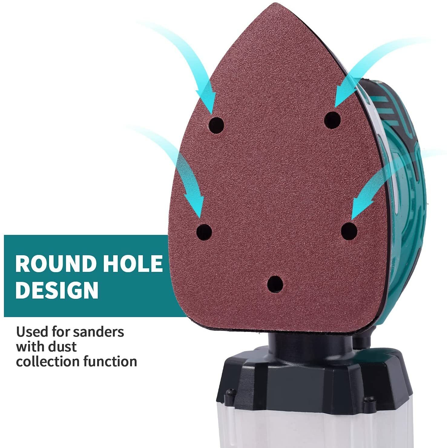 100PCS 40 80 120 180 240 Grit Mouse Detail Sander Sandpaper Sheets Sanding Pads