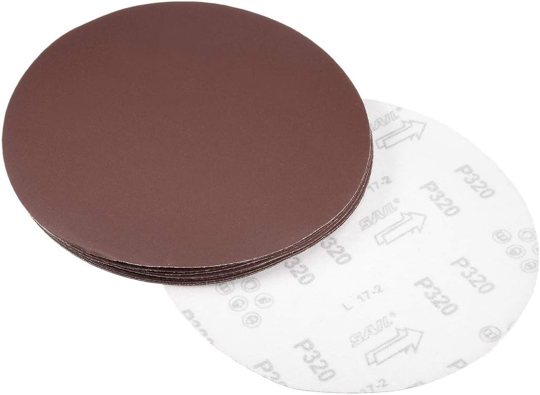 9 Inch Sanding Disc 120 Grits Flocking Sandpaper for Sander 10 Pcs