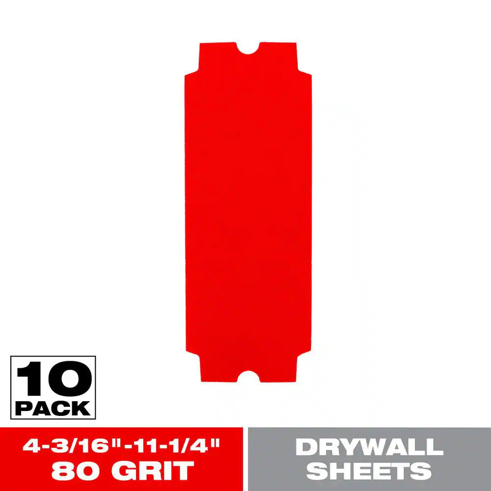4-3/16 In. X 11-1/4 In. 80-Grit Sanding Sheets for Drywall