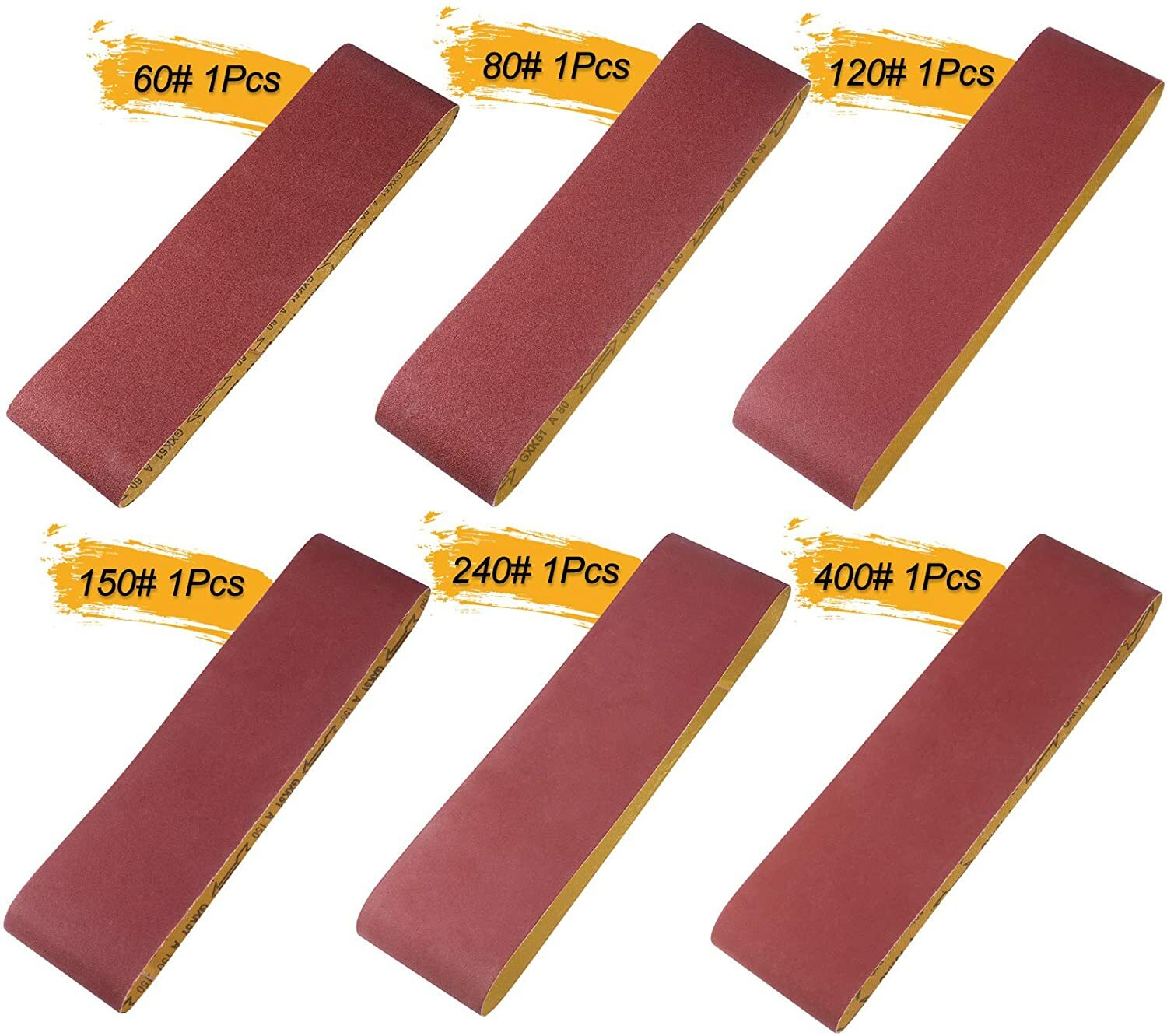 12 PACK 6×48 inch Sanding Belts 60 80 120 150 240 400 Grit Belt Sander Sandpaper