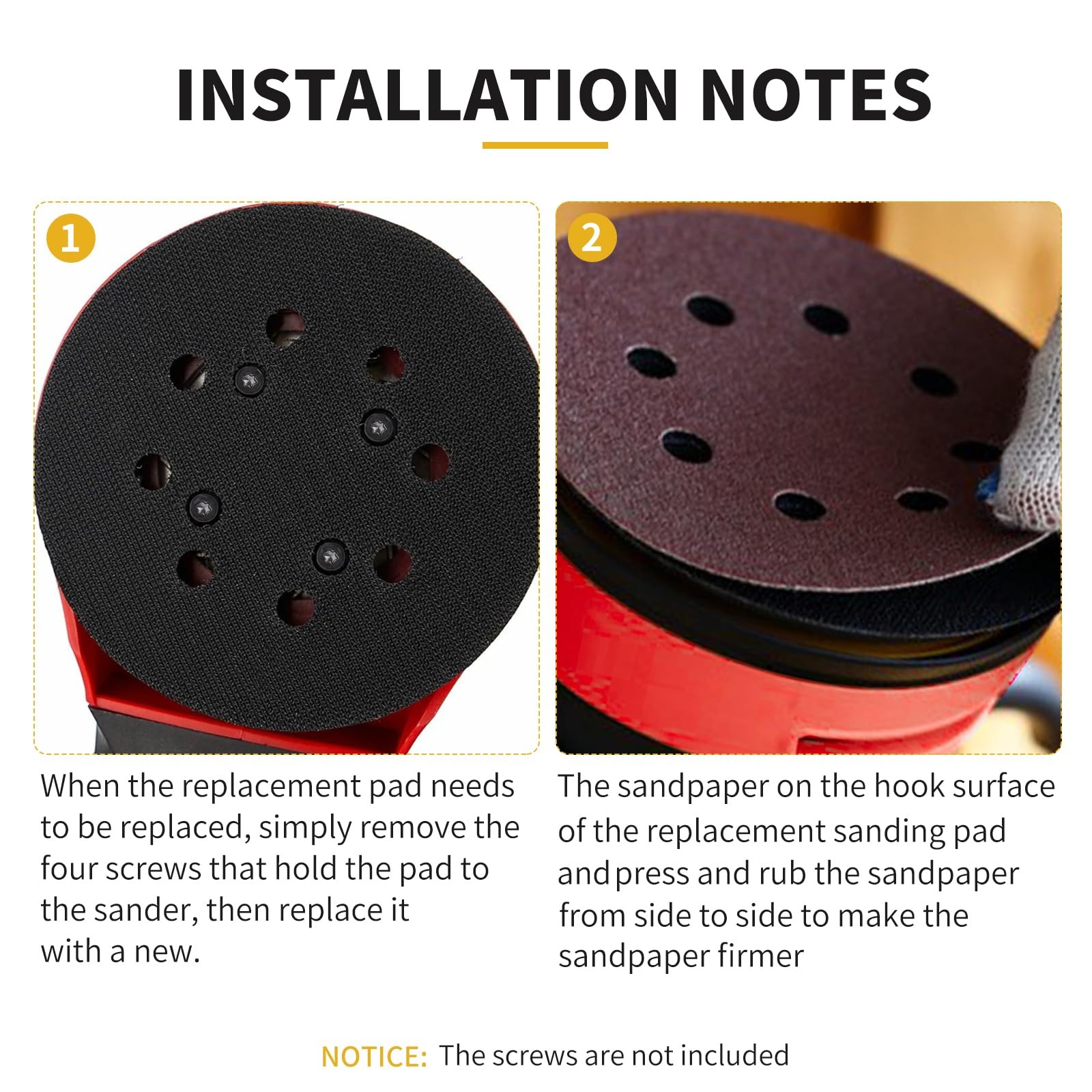 Sander Pad for Milwaukee, 2 Pack 5 Inch 8 Hole Orbital Sander Pad for Milwaukee