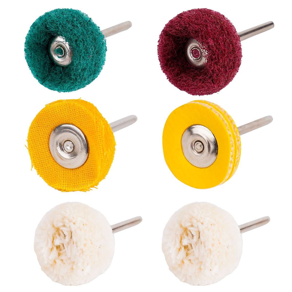 6X Metal Polishing Buffing Wheel Burr Kit Rotary Tool Accessories Set For Dremel