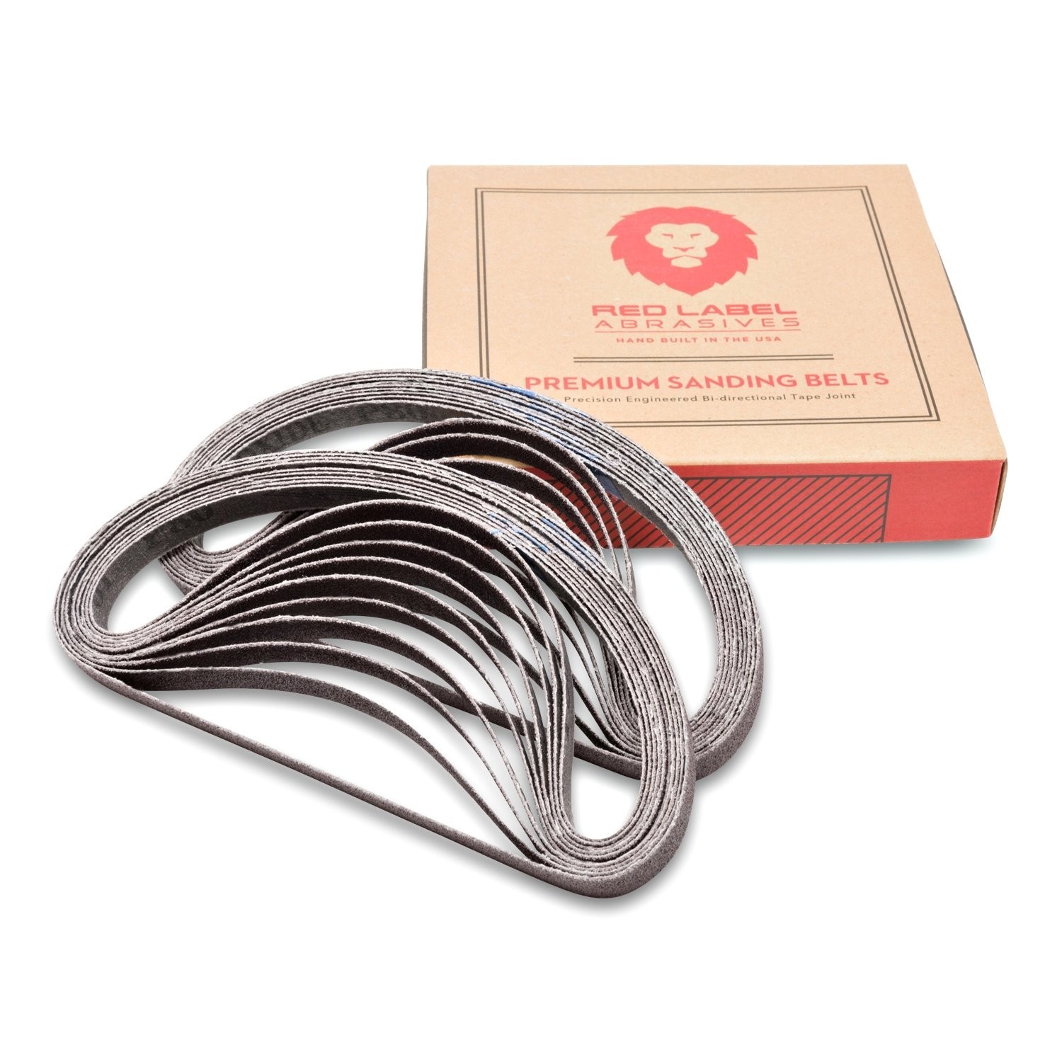 20 Pack 1/2×18 Inch 80 Grit Aluminum Oxide Air File Sanding Belts Paper