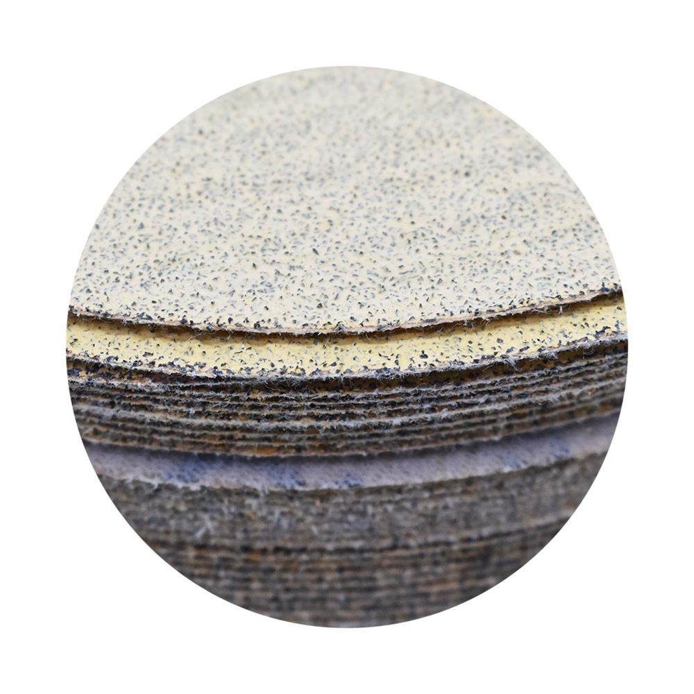 100 Pack 6″ Hook Loop Pads Sanding Disc Flocking 60 Grit NO-Hole Sanding