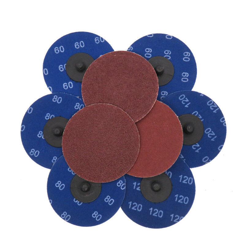 3” 75mm 60/80/100/120/180/240 Grit Type R Sanding Discs Abrasive Roll Lock