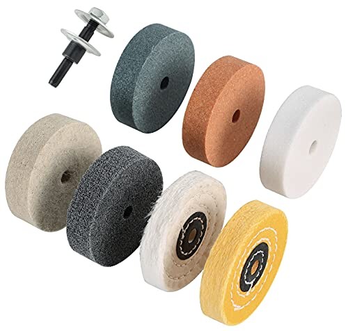 Grinding wheel, Buffing Wheels Kits 3 inches (8 Pieces). for Mini Small