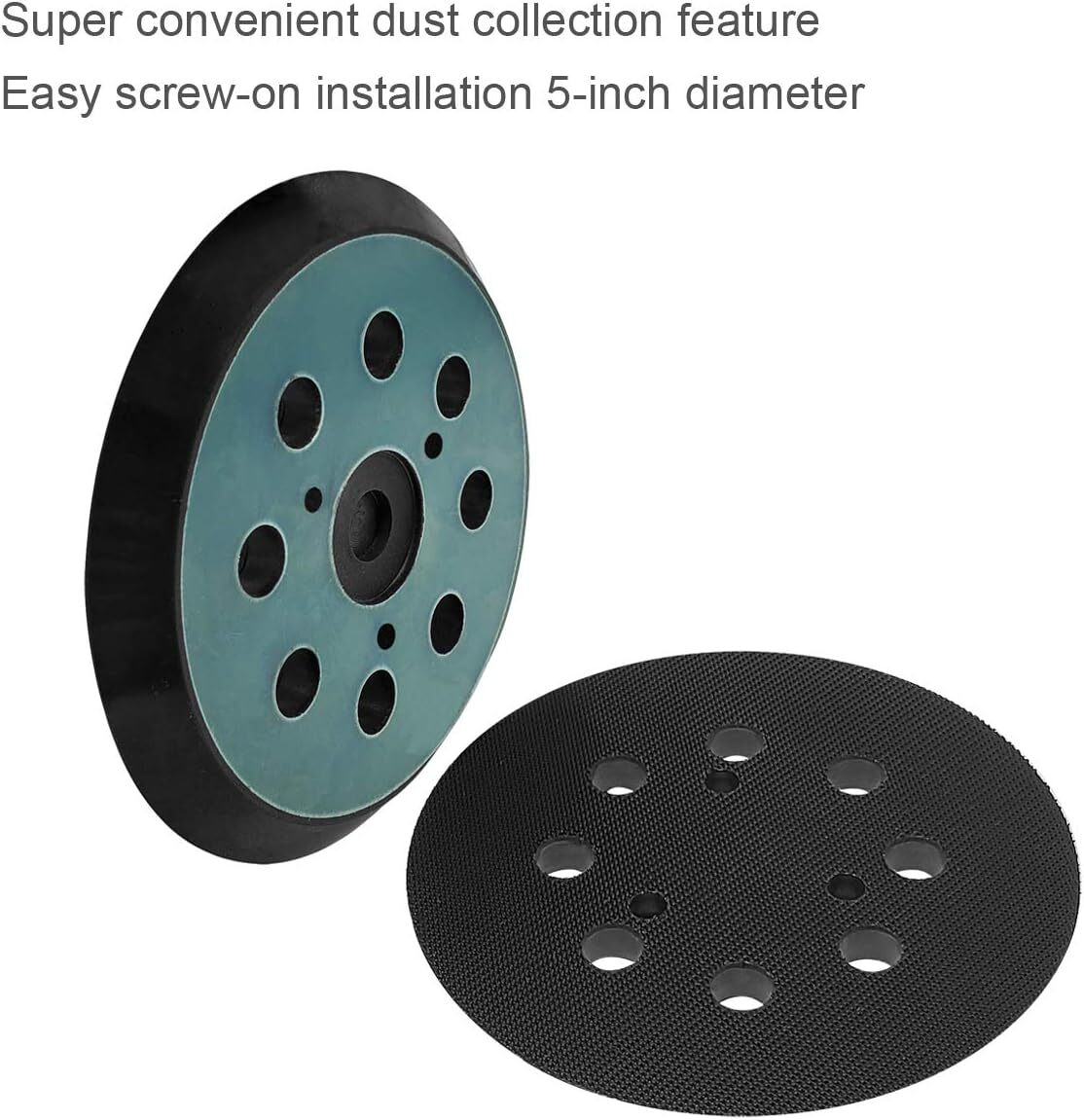 2Pcs 5 inch 8 Hole Loop Orbital Sander Replacement Pad for Dewalt Orbital Sander