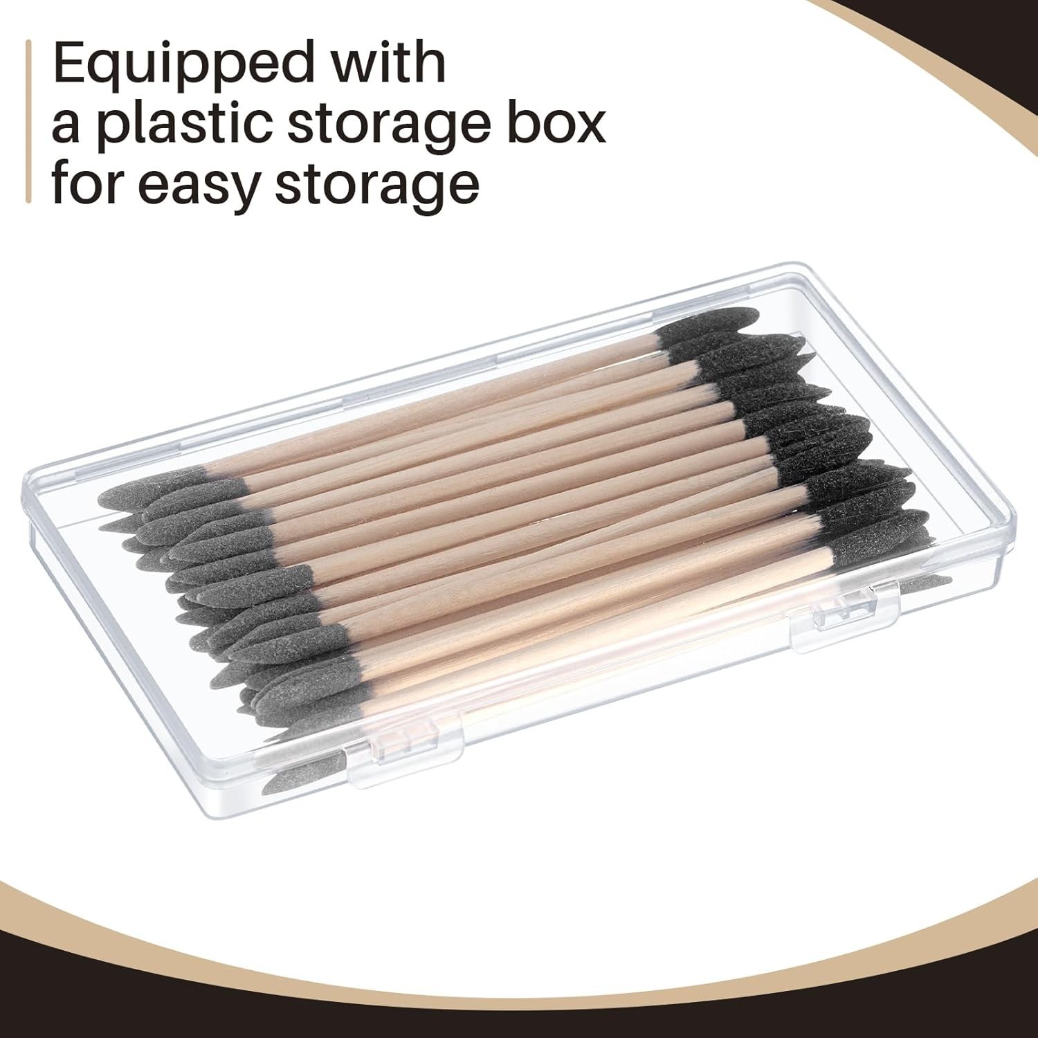 90 Pcs Sanding Sticks Double End Fine Detailing Polishing for Plastic Wood Hobby