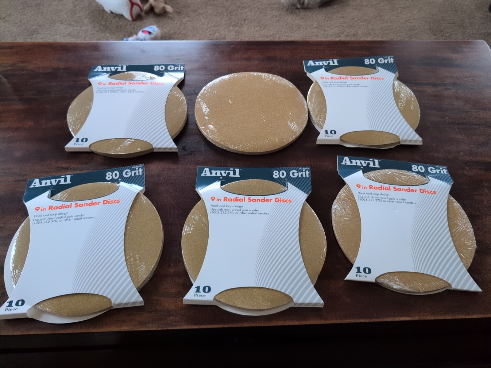 6 X 10-Pk (60 Total) Anvil Radial Sanding Disk 9″ 92592